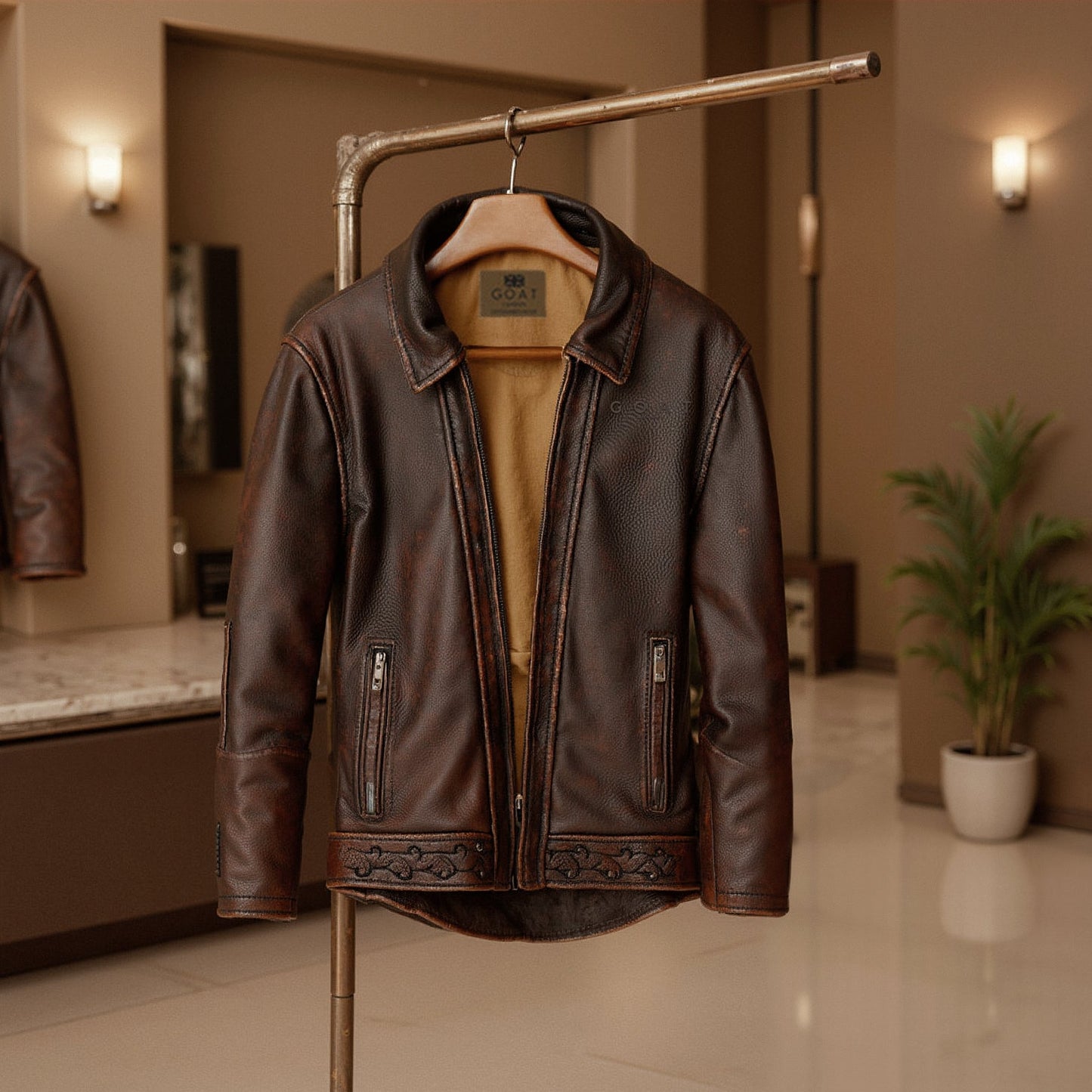 Chaqueta de Cuero Vacuno Camden