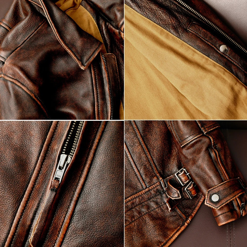 Chaqueta de Cuero Vacuno Camden