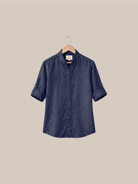 Thumbnail for Camisa Bromley de lino - Azul