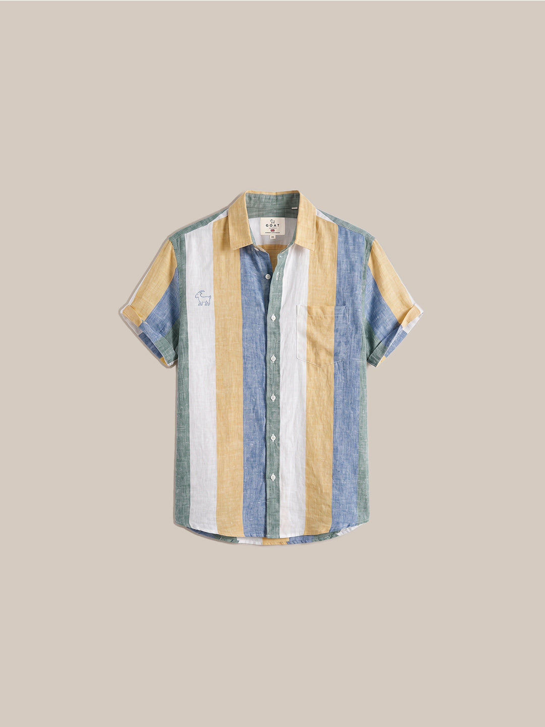Camisa London Eye (100% lino) - Amarilla
