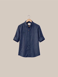 Thumbnail for Camisa Bromley de lino - Azul