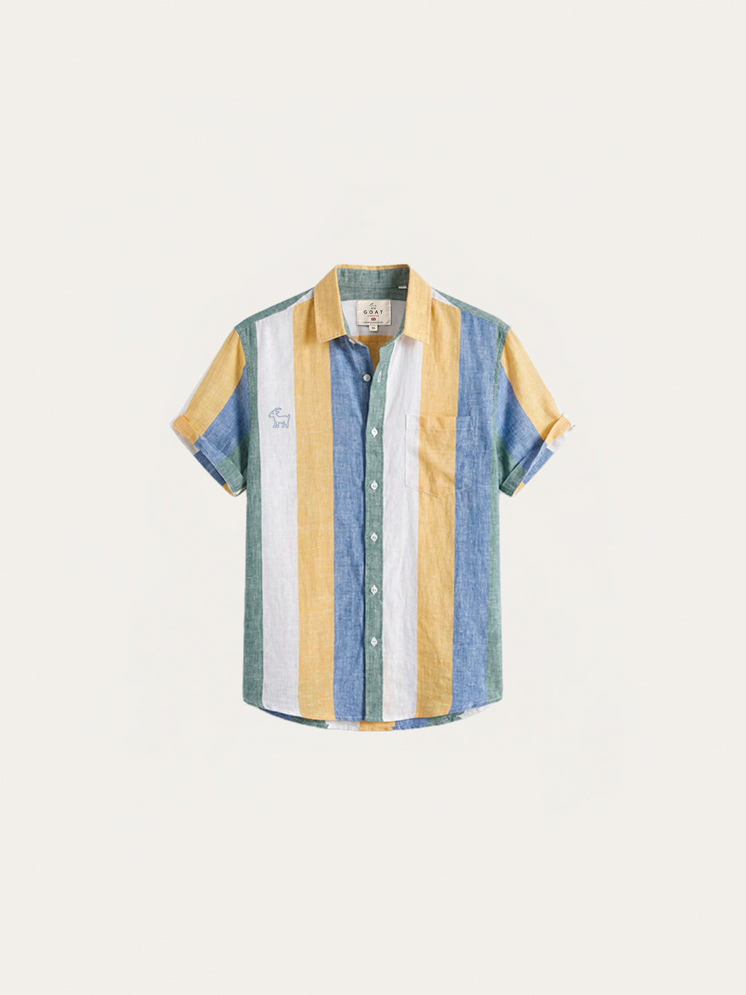 Camisa London Eye (100% lino) - Celeste