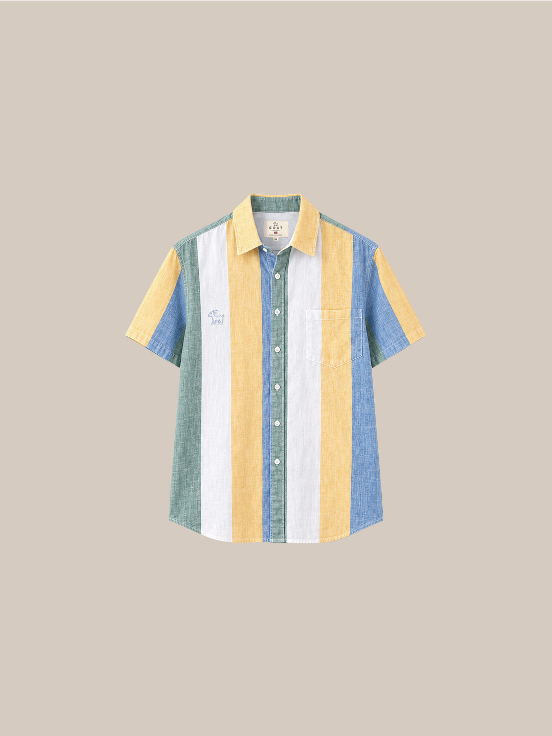 Camisa London Eye (100% lino) - Celeste