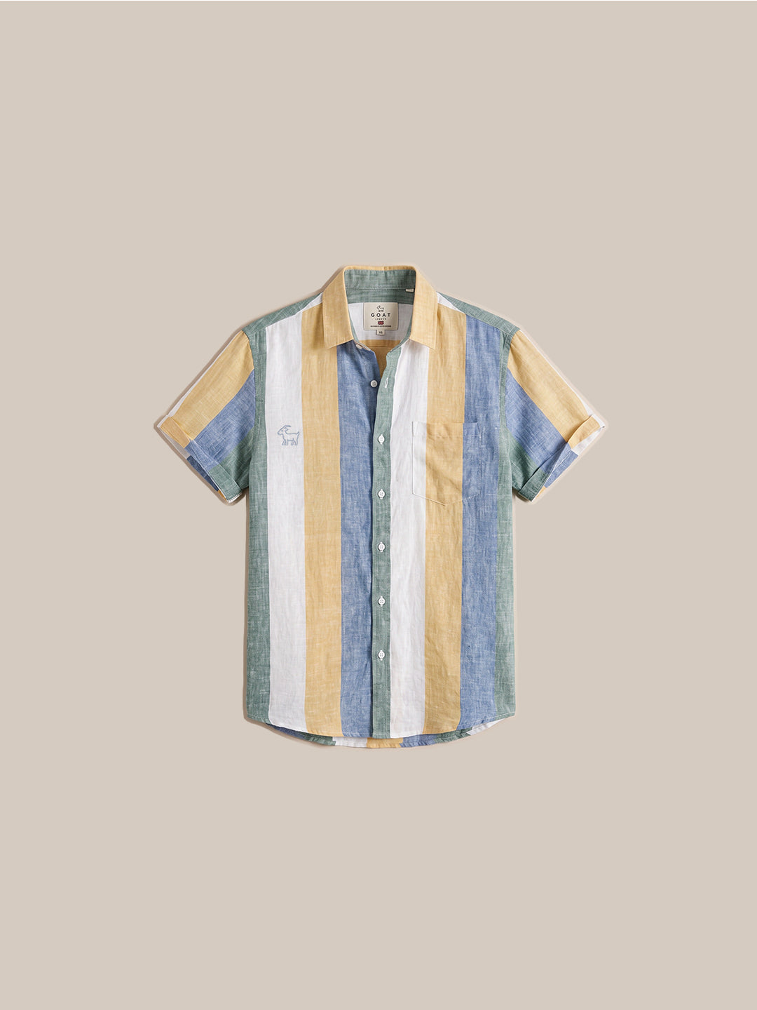 Camisa London Eye (100% lino) - Amarilla