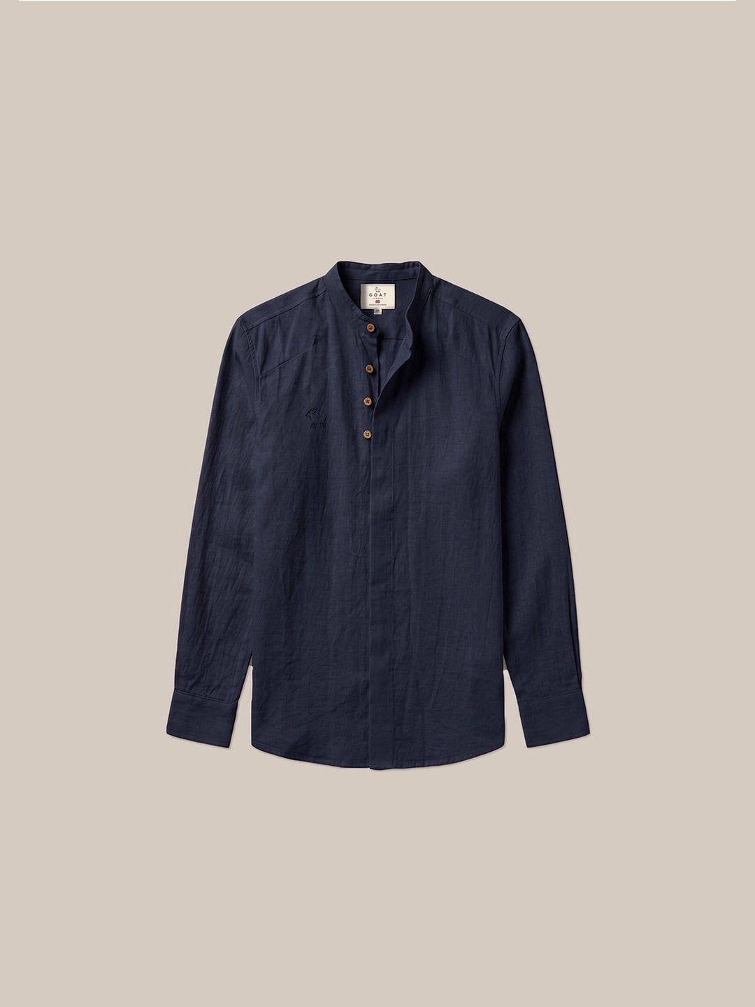 Camisa de lino Manga Larga - Azul