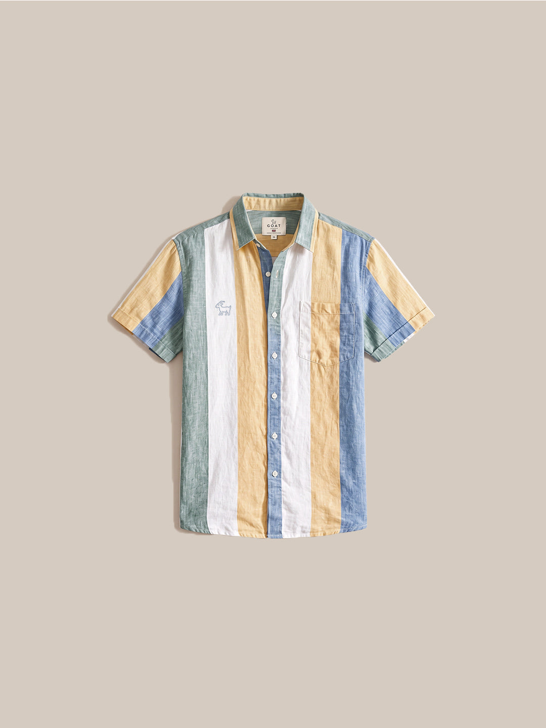 Camisa London Eye (100% lino) - Amarilla
