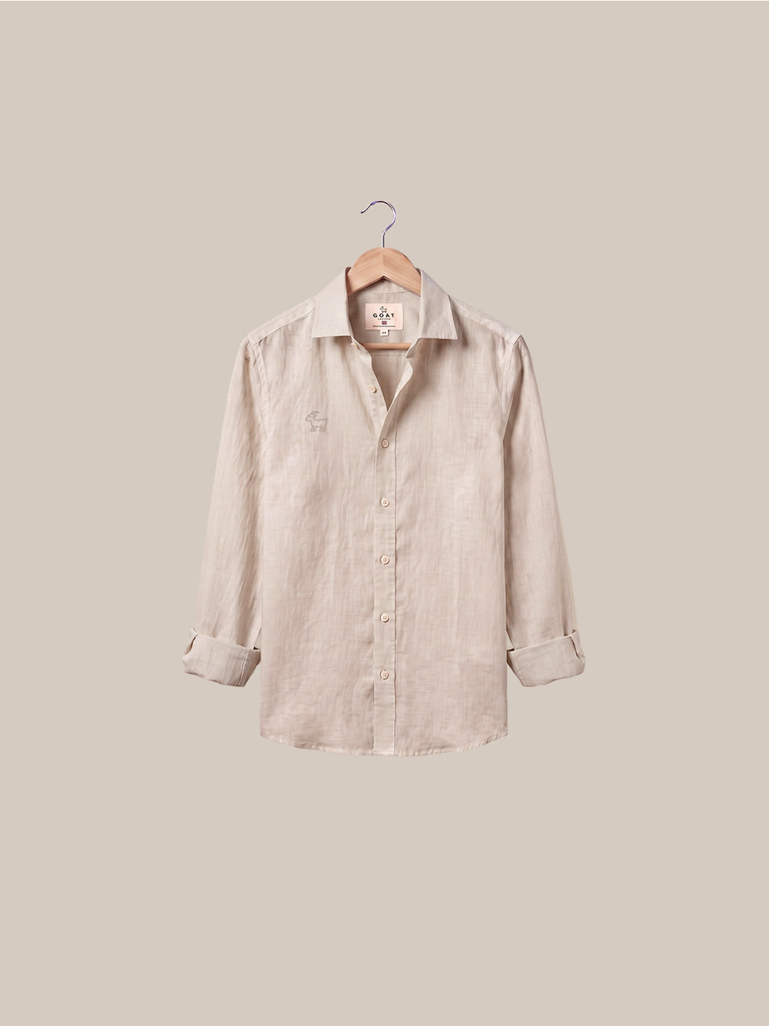 Camisa Holborn 100% lino - Beige