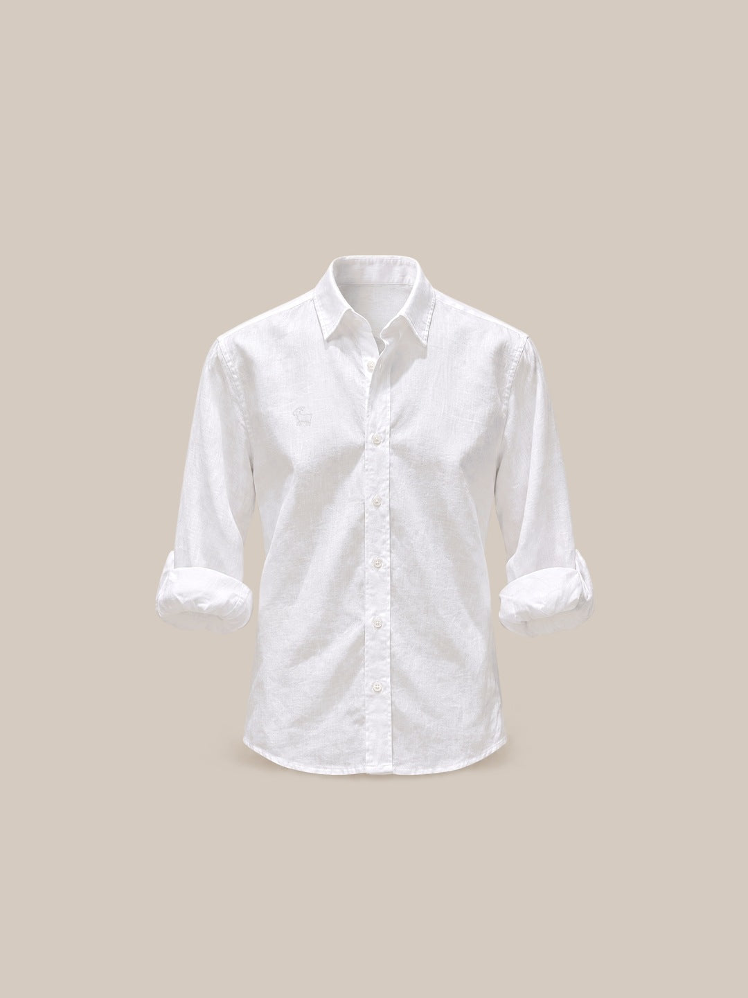 Camisa Holborn 100% lino blanca - GOAT LONDON