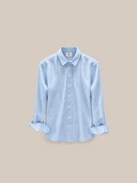 Thumbnail for Camisa Holborn 100% lino celeste - GOAT LONDON