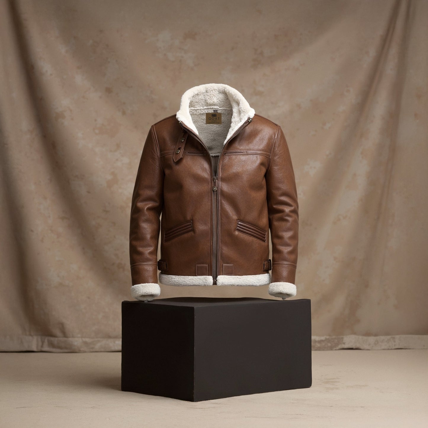 Chaqueta de cuero de chancho