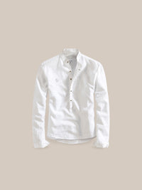 Thumbnail for Camisa de lino Manga Larga cuello mao blanca - GOAT LONDON