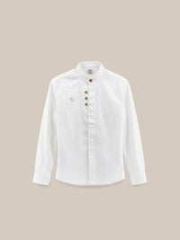 Thumbnail for Camisa de lino Manga Larga blanca - GOAT LONDON