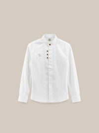 Thumbnail for Camisa de lino Manga Larga blanca - GOAT LONDON