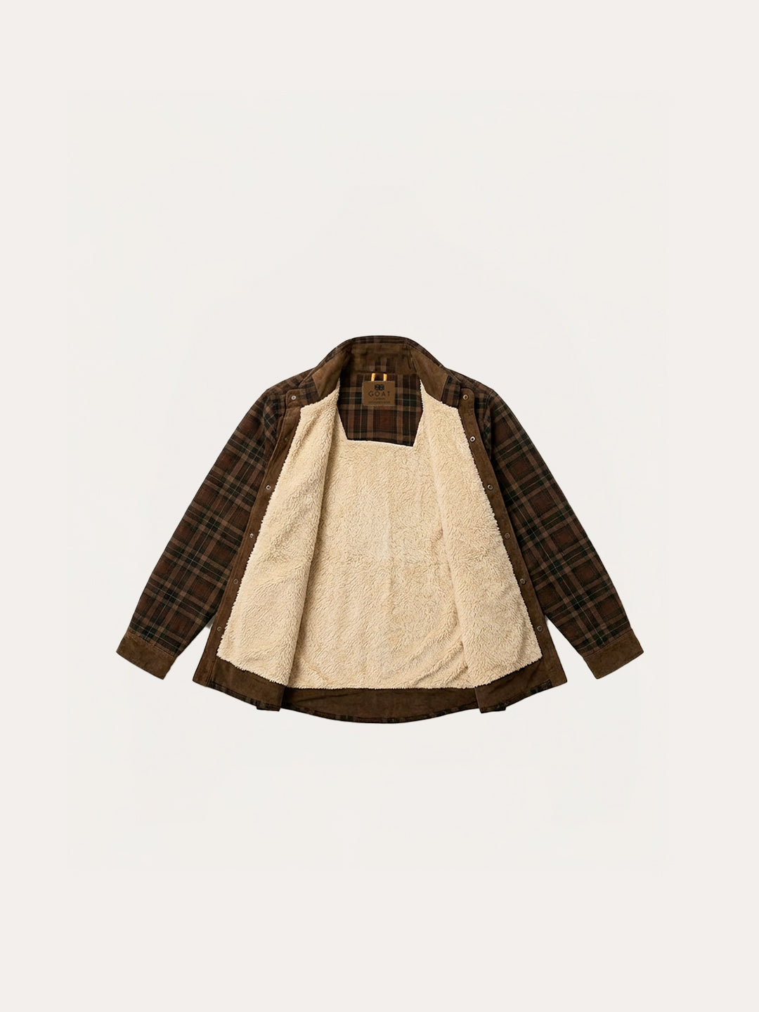 Chaqueta con corderito a cuadros