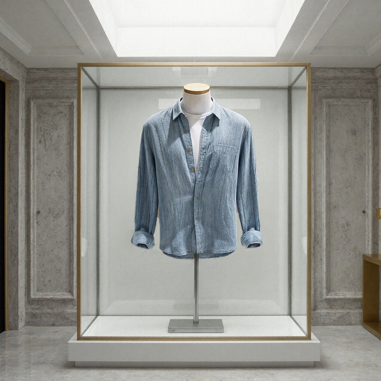 Camisa Richmond 100% de lino manga larga