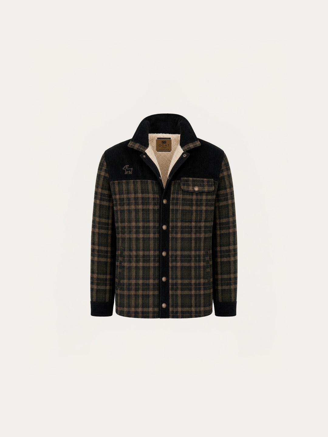 Chaqueta con corderito a cuadros