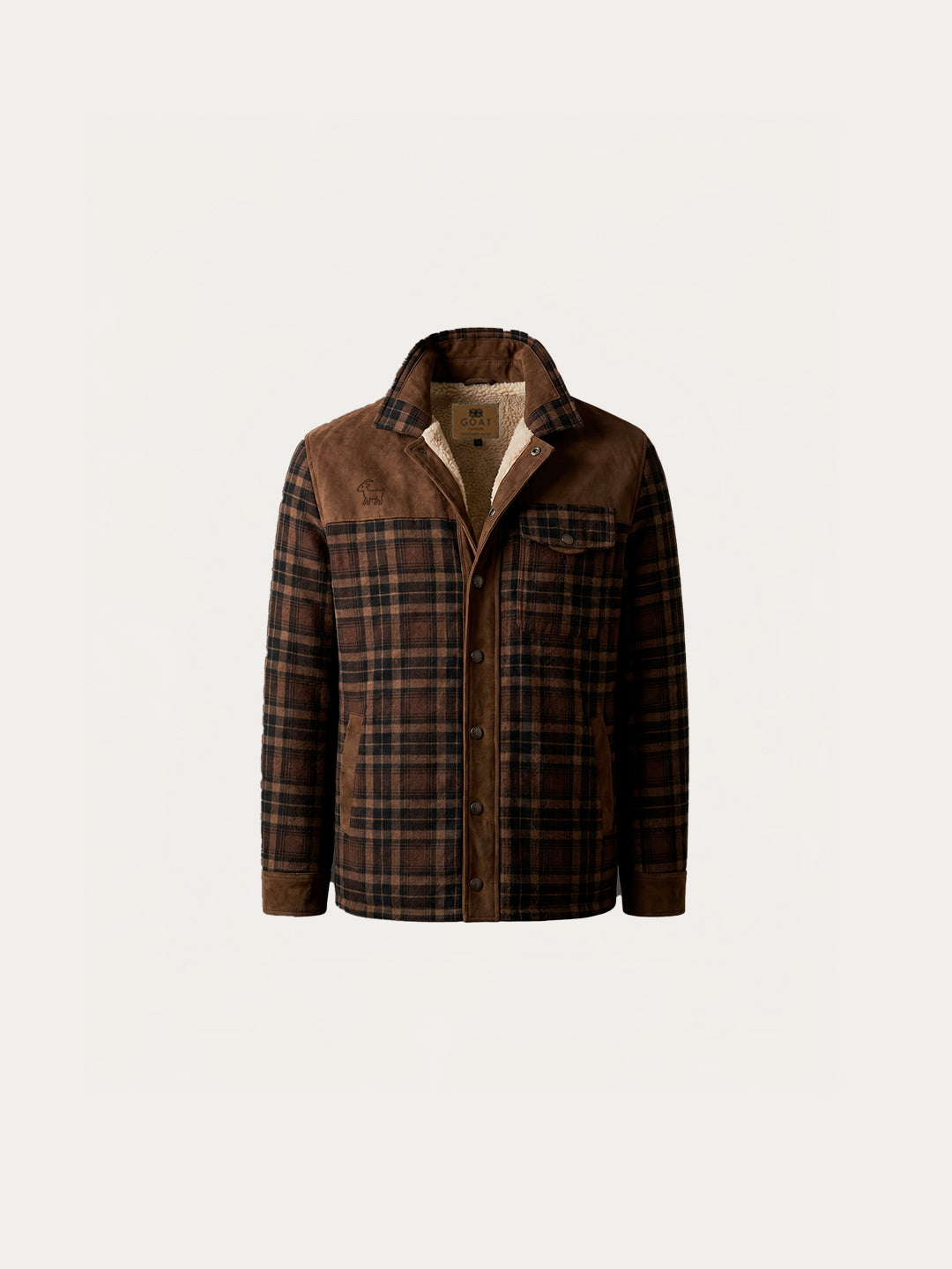 Chaqueta con corderito a cuadros