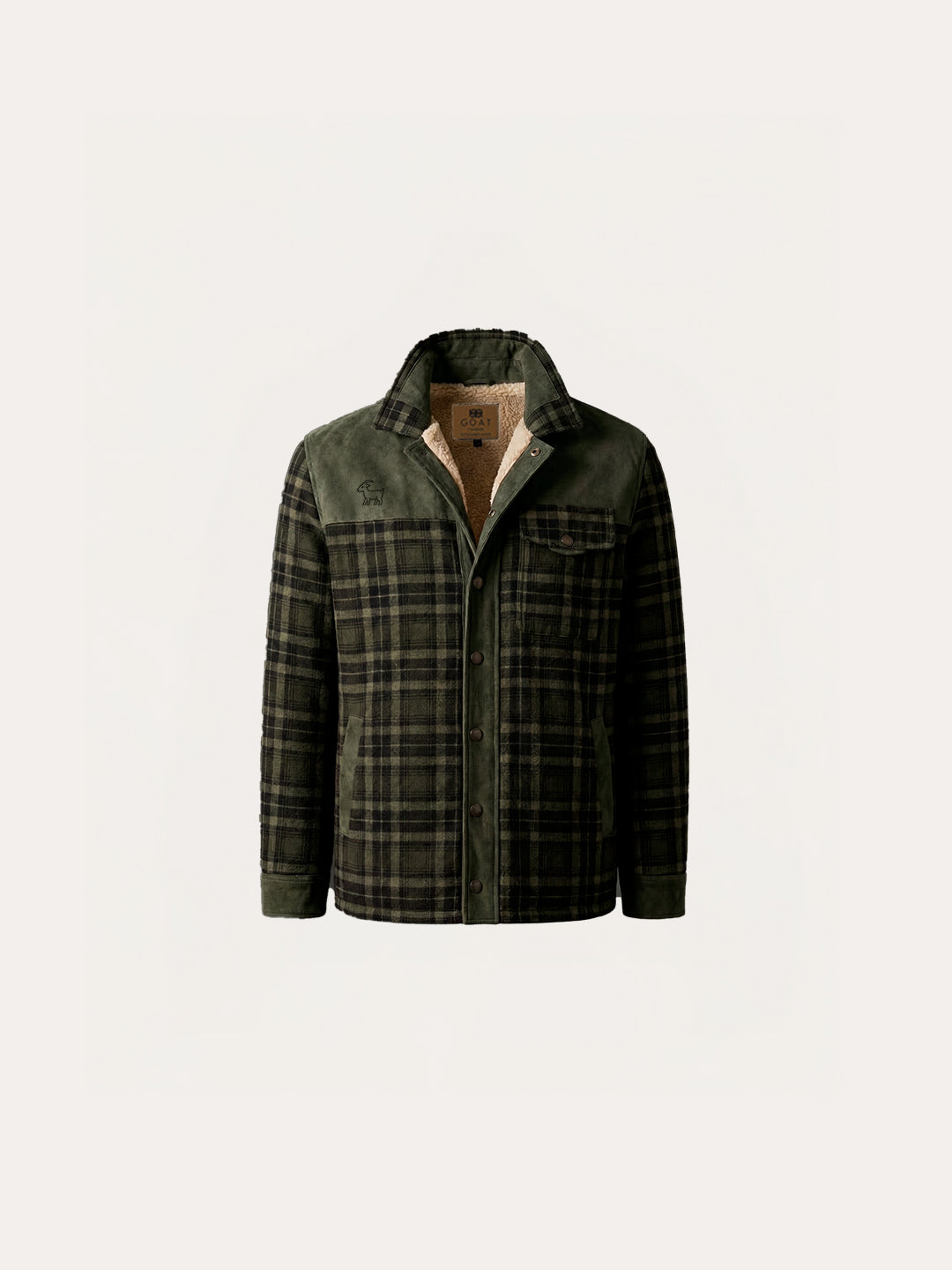 Chaqueta con corderito a cuadros