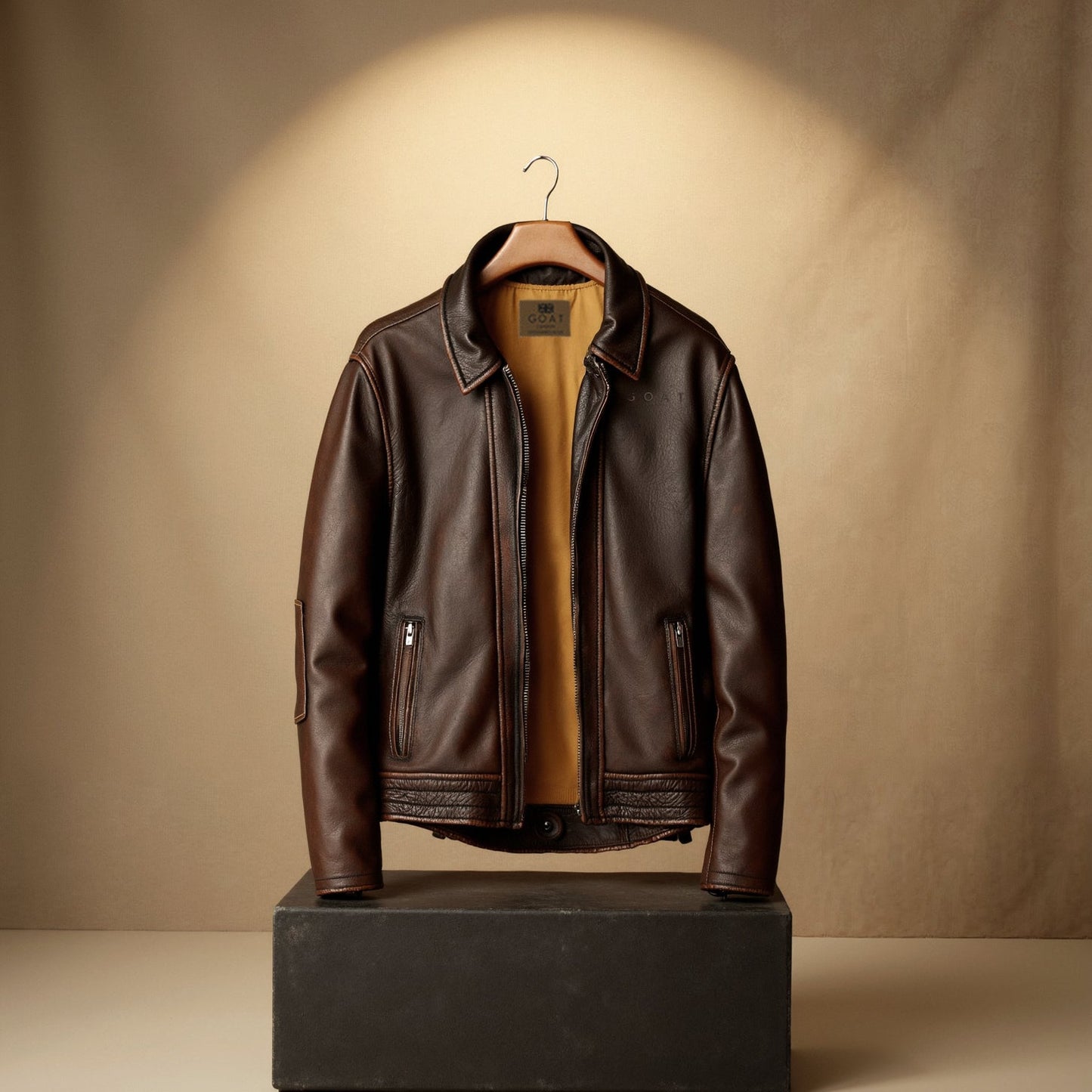 Chaqueta de Cuero Vacuno  Camden