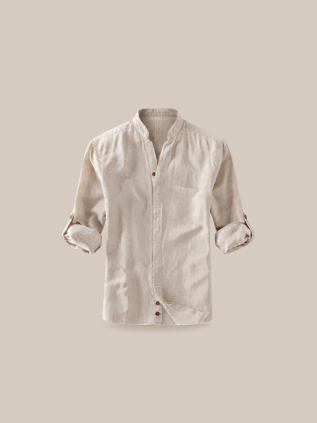 Camisa Bromley de lino beige - GOAT LONDON