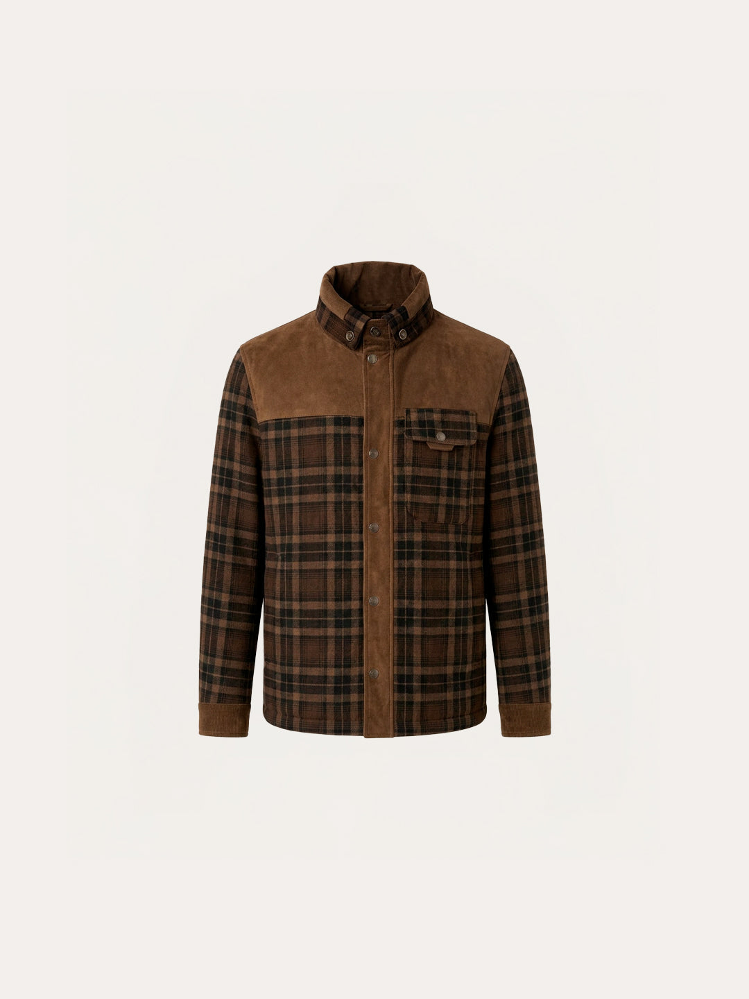 Chaqueta con corderito a cuadros