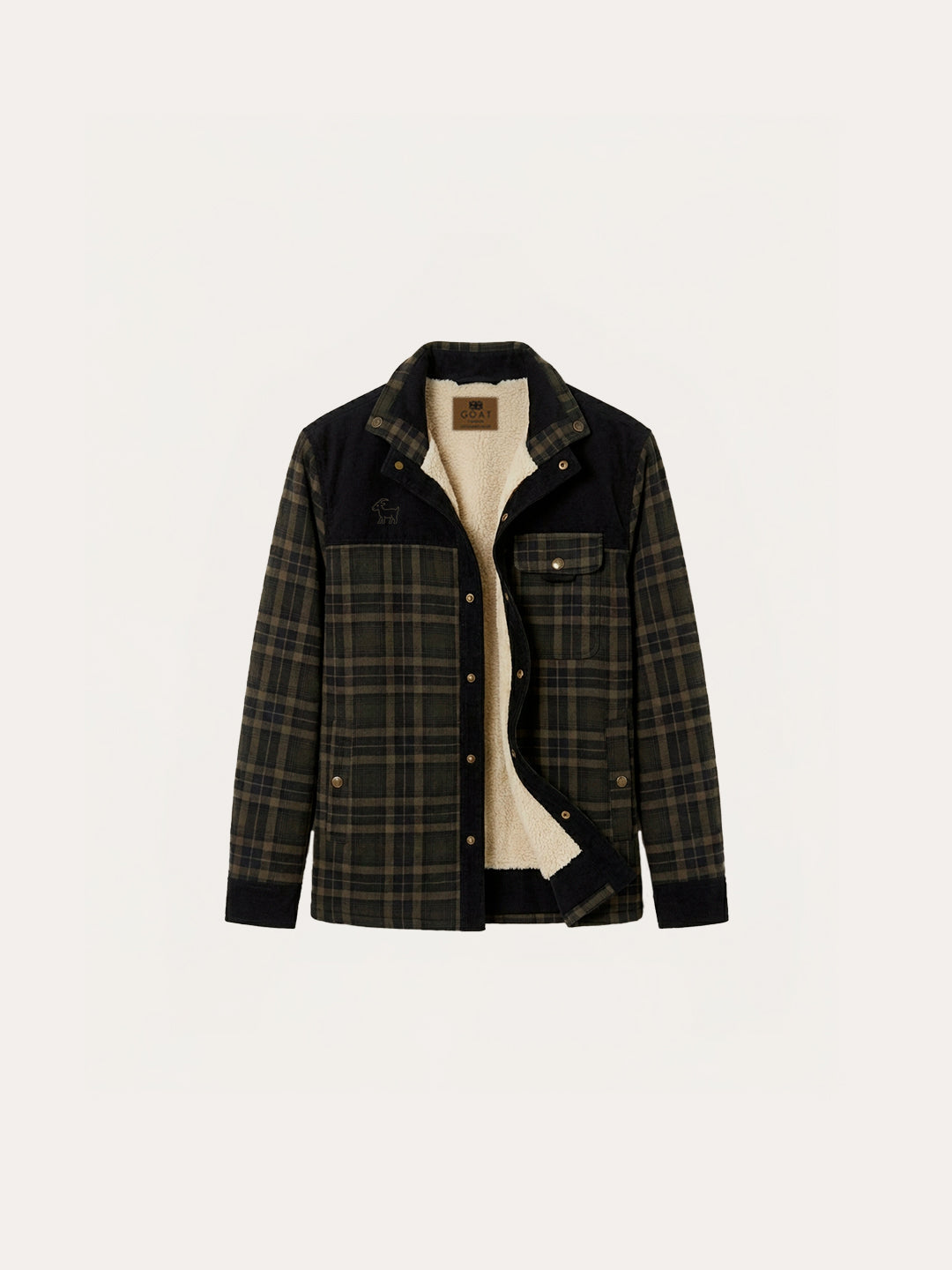 Chaqueta con corderito a cuadros