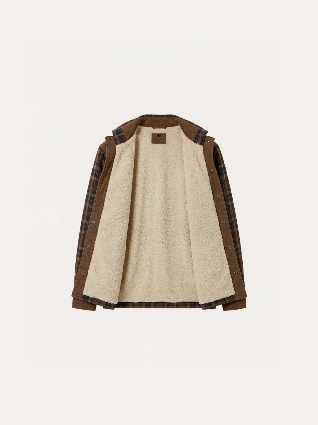 Chaqueta con corderito a cuadros