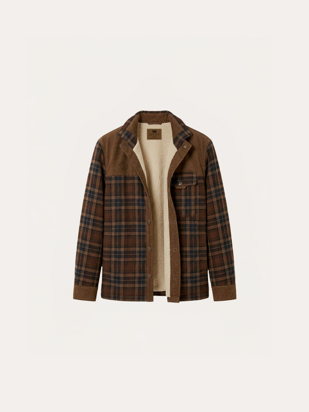 Chaqueta con corderito a cuadros