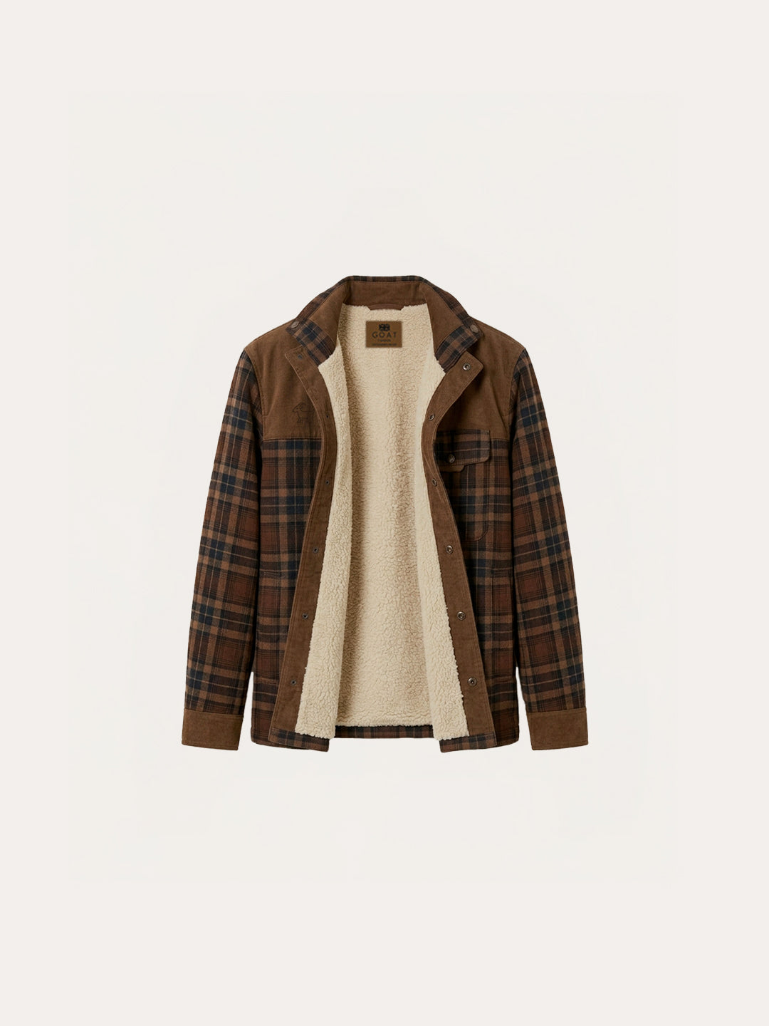 Chaqueta con corderito a cuadros
