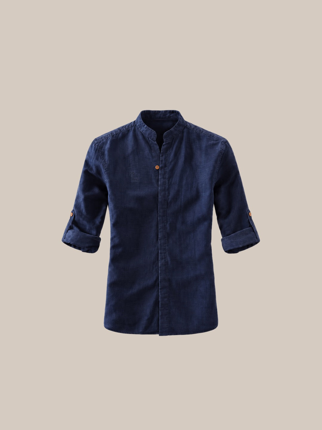 Camisa Bromley de lino azul - GOAT LONDON