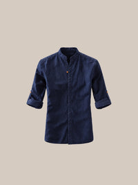 Thumbnail for Camisa Bromley de lino azul - GOAT LONDON