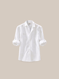 Thumbnail for Camisa Holborn 100% lino blanca - GOAT LONDON