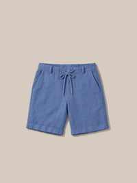 Thumbnail for Bermudas de lino azul - GOAT LONDON