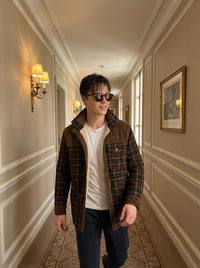 Thumbnail for Chaqueta con corderito a cuadros