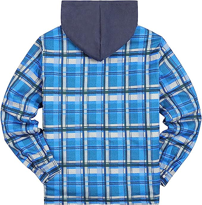 Campera Liviana a cuadros Con Capucha
