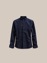 Thumbnail for Camisa de lino Manga Larga azul - GOAT LONDON