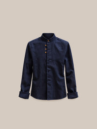 Thumbnail for Camisa de lino Manga Larga azul - GOAT LONDON