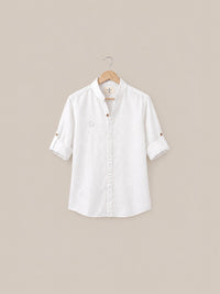 Thumbnail for Camisa Bromley de lino - Blanco