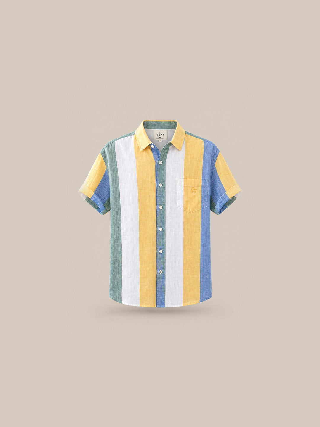 Camisa London Eye (100% lino) - Amarilla