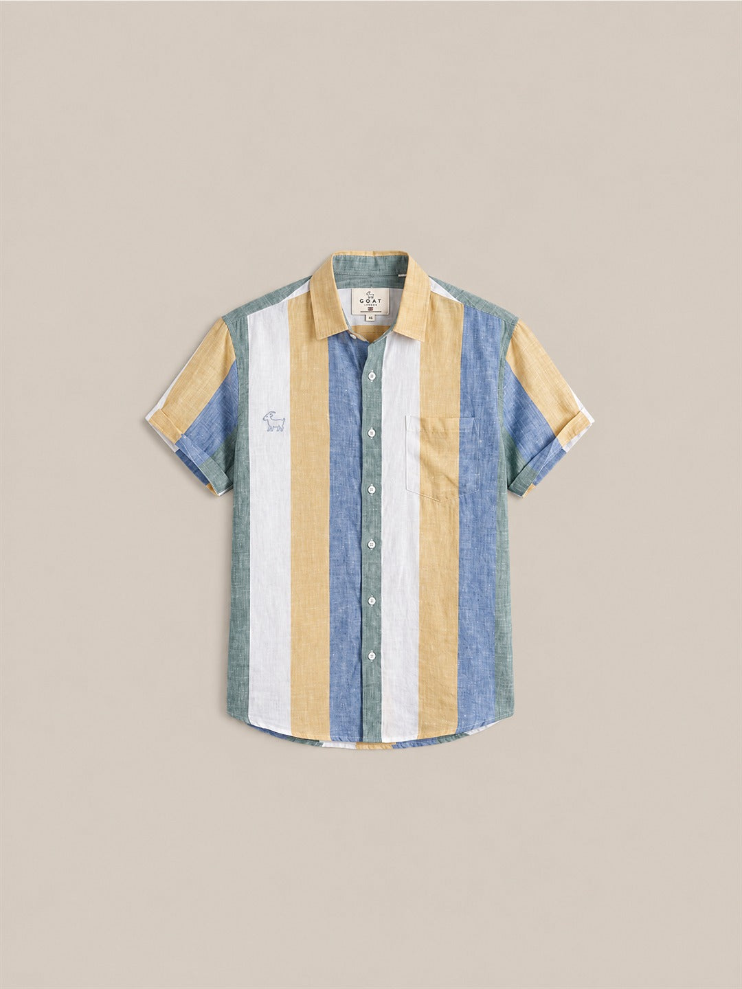 Camisa London Eye (100% lino) - Amarilla