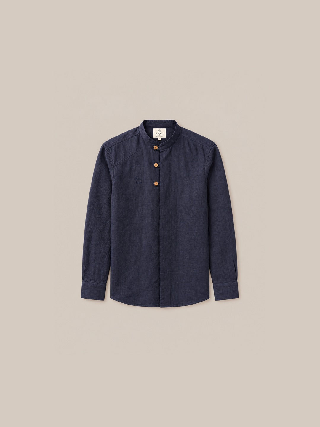 Camisa de lino Manga Larga - Azul
