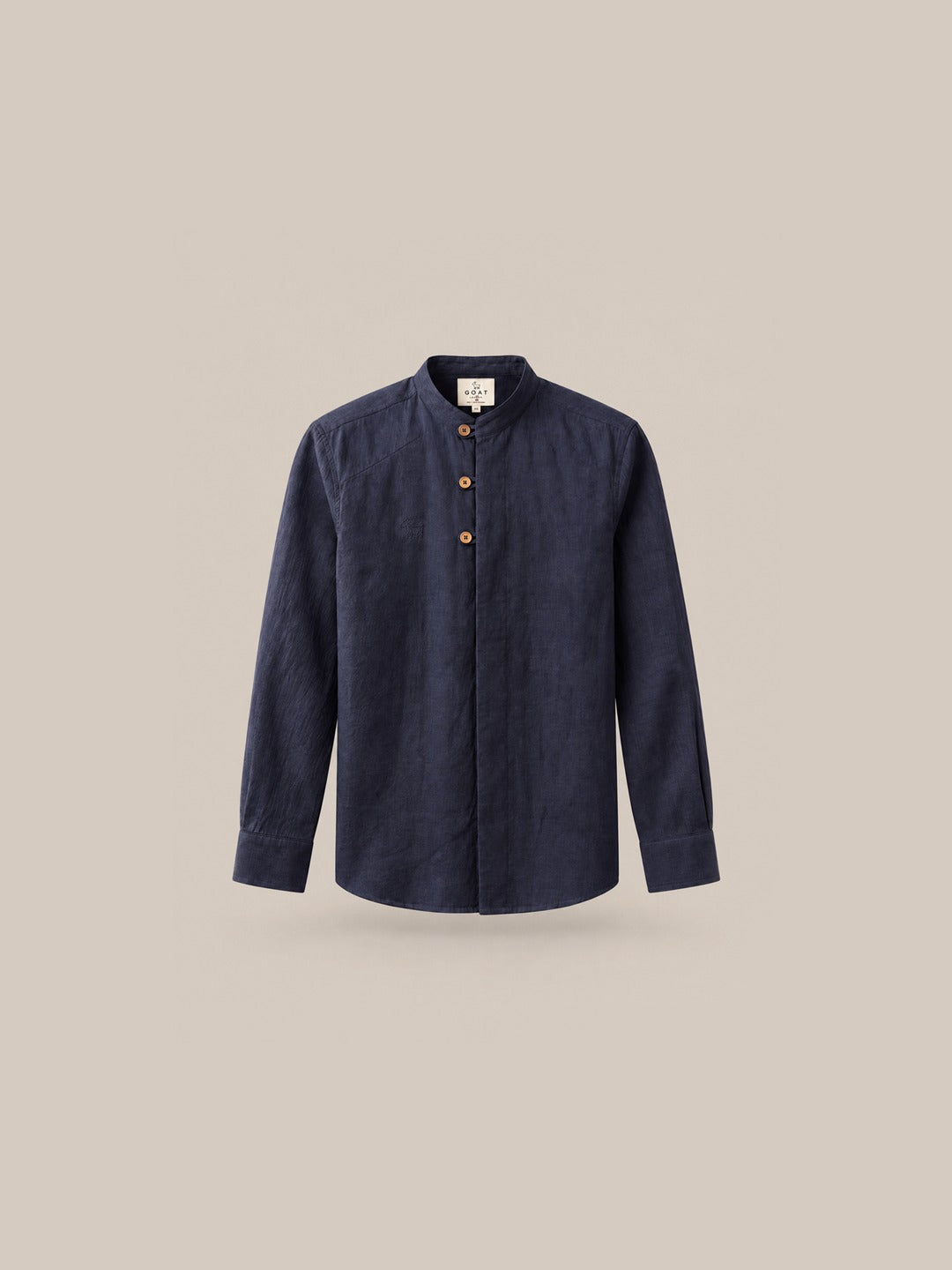 Camisa de lino Manga Larga - Azul