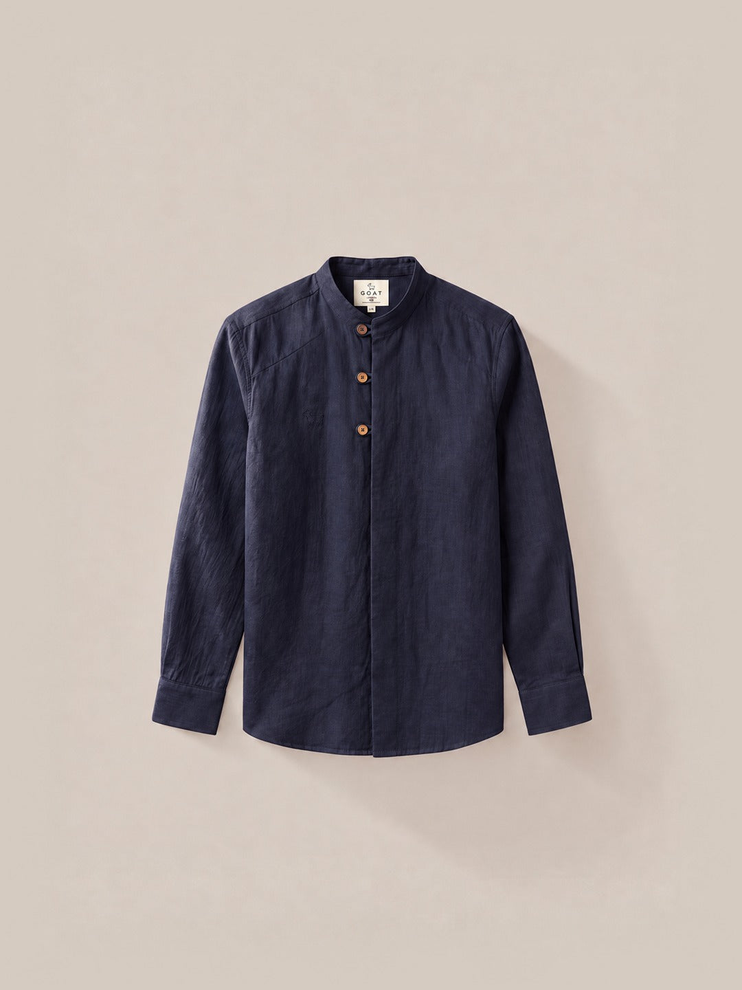Camisa de lino Manga Larga - Azul