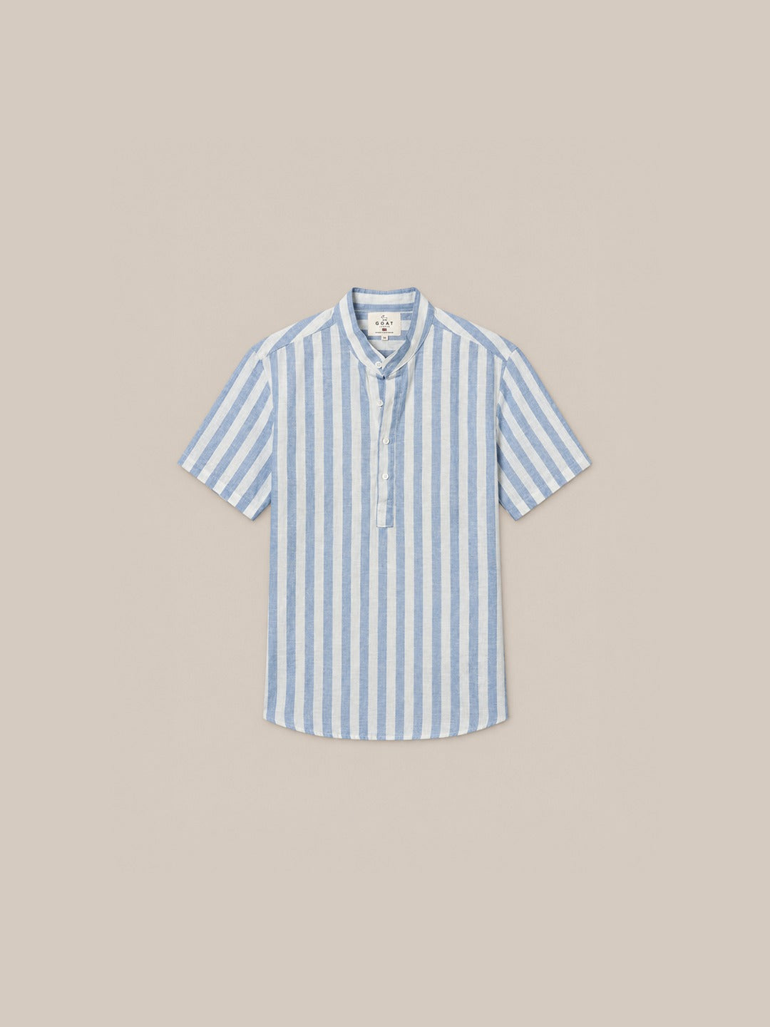 Camisa de lino Manga corta a rayas