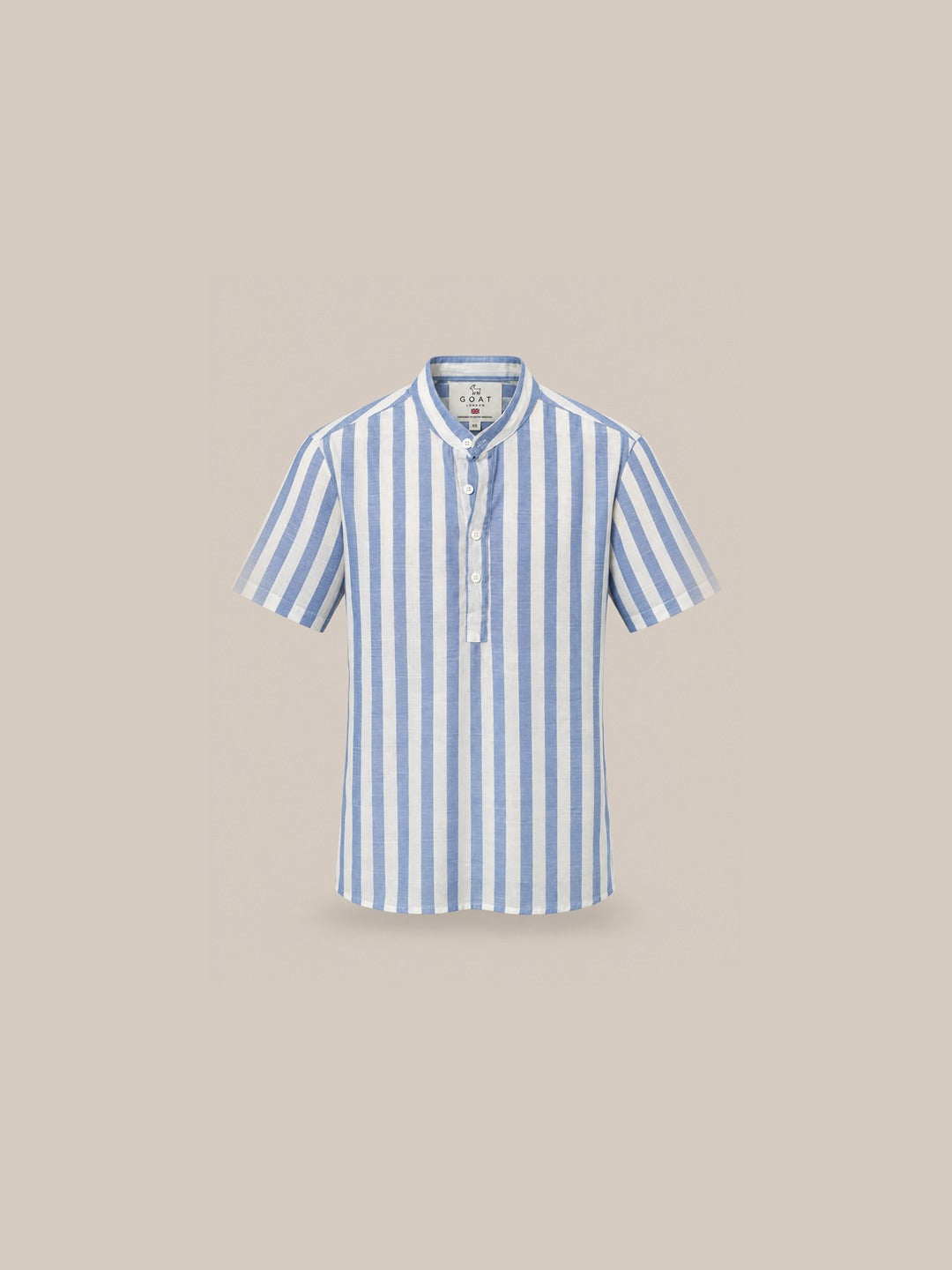 Camisa de lino Manga corta a rayas