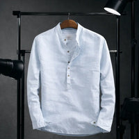 Thumbnail for Camisa de lino Manga Larga cuello mao GOAT London