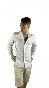 Thumbnail for Camisa de lino Manga Larga cuello en  V GOAT London