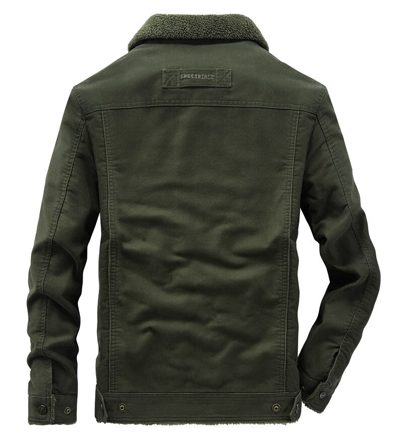 Chaqueta con forro de Sherpa Verde