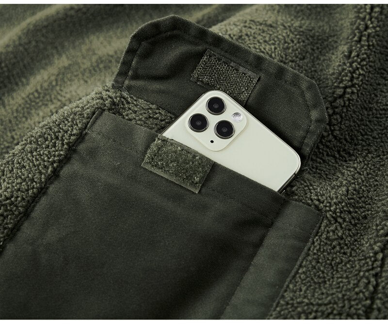 Chaqueta con forro de Sherpa Beige