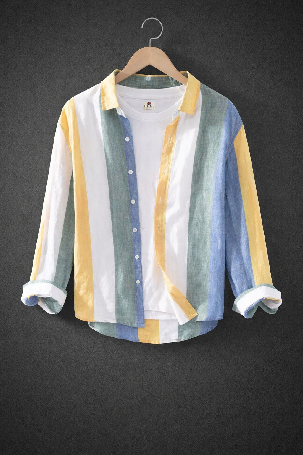 Camisa London Eye mang larga (100% lino)